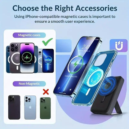 Magsafe Mini Power Bank 5000Mah Wireless Magnetic Power Bank Portable Charger US