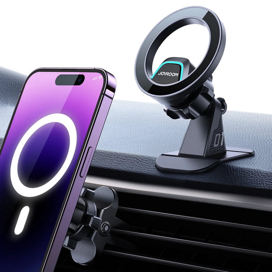 2 in 1 Magnetic Phone Holder for Car, Air Vent & Dashboard Car Phone Holder for Iphone, Compatible for Magsafe Car Mount, Fit for Iphone 16 15 14 13 12 Pro Max