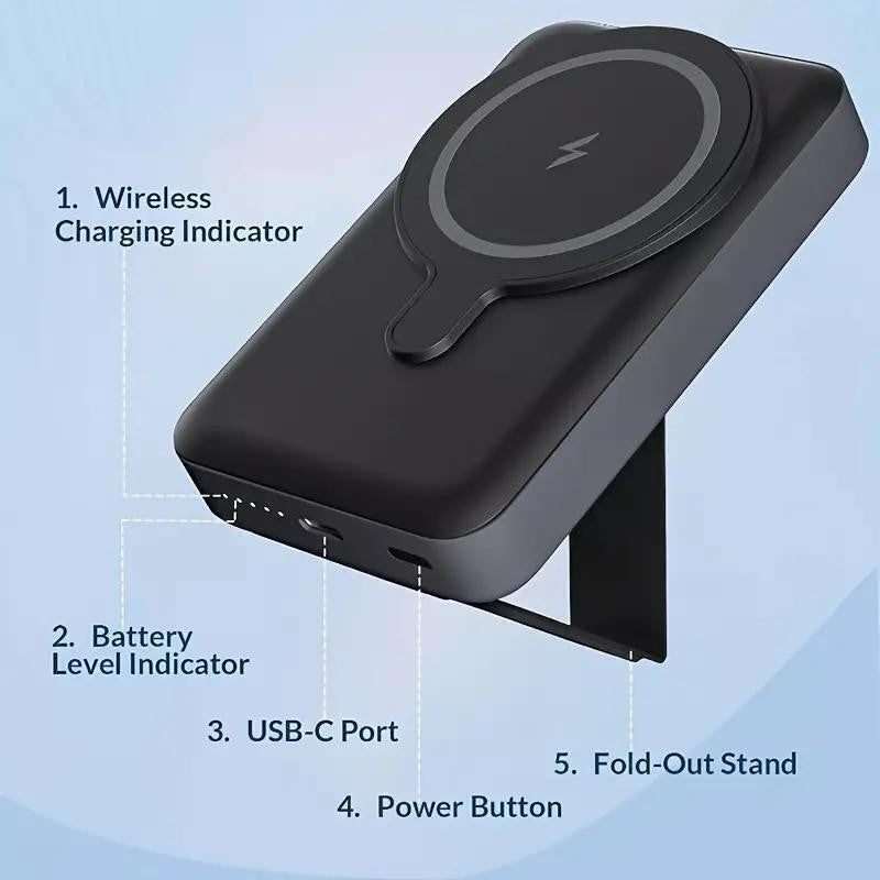 Magsafe Mini Power Bank 5000Mah Wireless Magnetic Power Bank Portable Charger US